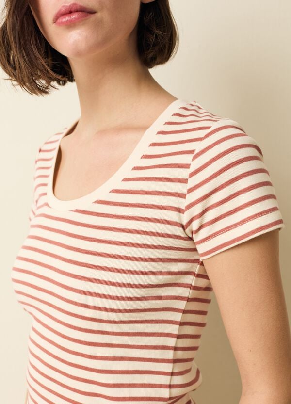 Ovs T-shirt In Cotone A Righe