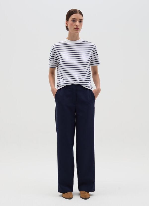 Ovs T-shirt In Cotone A Righe