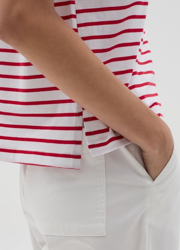 Ovs T-shirt In Cotone A Righe