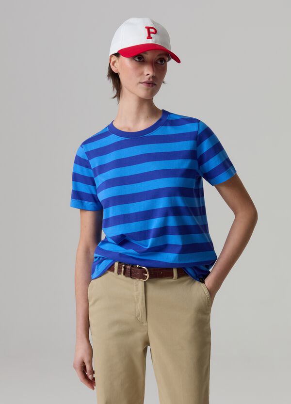 Ovs T-shirt In Cotone A Righe