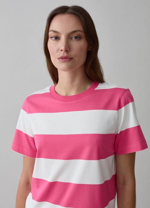 Ovs T-shirt In Cotone A Righe