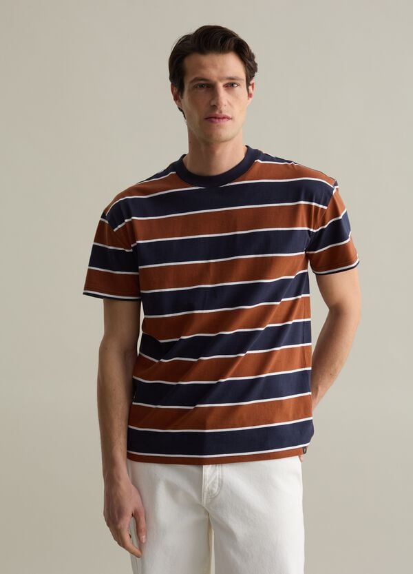 Ovs T-shirt In Cotone A Righe Orizzontali