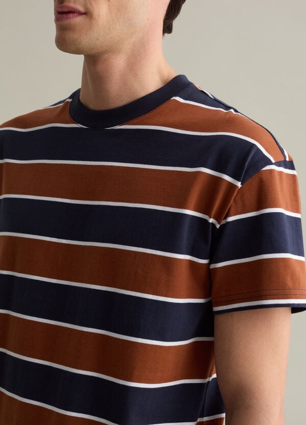Ovs T-shirt In Cotone A Righe Orizzontali