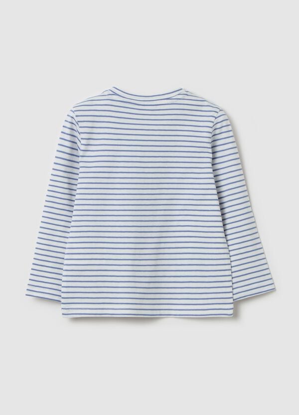 Ovs T-shirt In Cotone A Righe Stampa Barche A Vela
