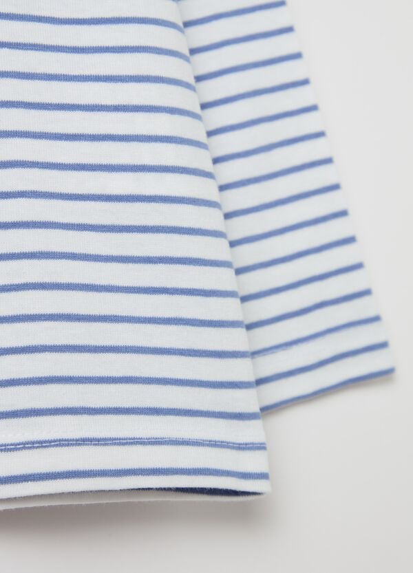 Ovs T-shirt In Cotone A Righe Stampa Barche A Vela