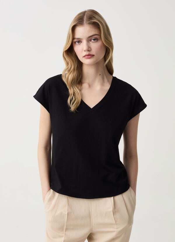 Ovs T-shirt in cotone bio con maniche a kimono