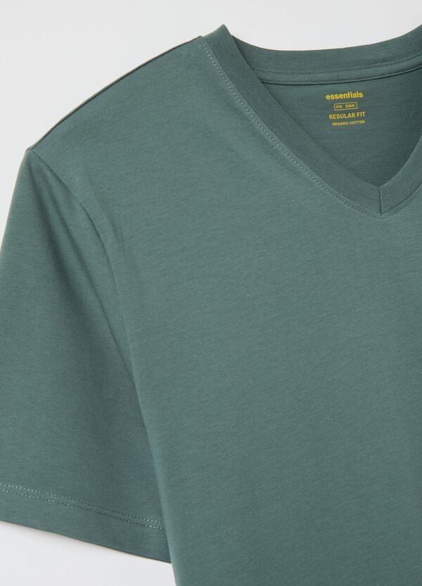 Ovs T-shirt In Cotone Bio Con Scollo A V