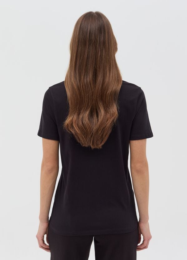 Ovs T-shirt In Cotone Bio Con Scollo A V