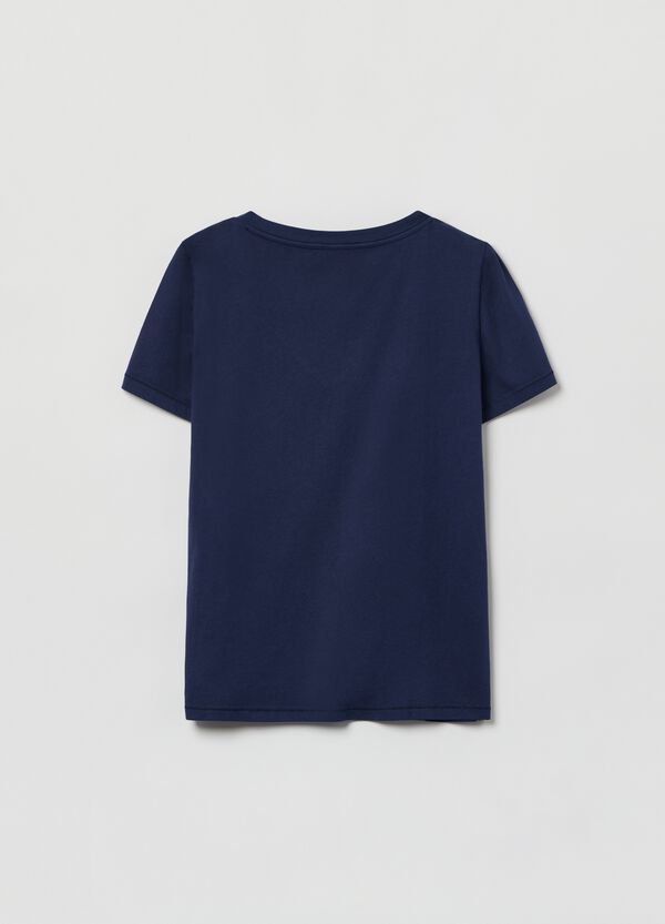 Ovs T-shirt In Cotone Bio Con Scollo A V