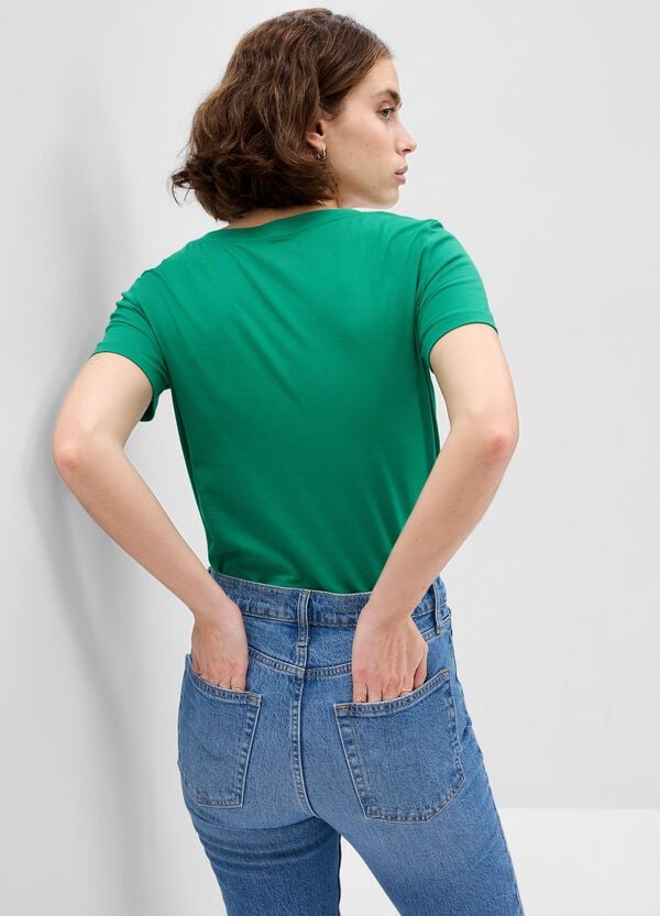 Ovs T-shirt In Cotone Bio Con Scollo A V