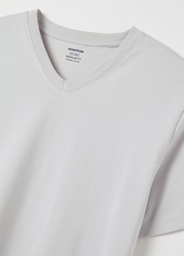 Ovs T-shirt In Cotone Bio Con Scollo A V