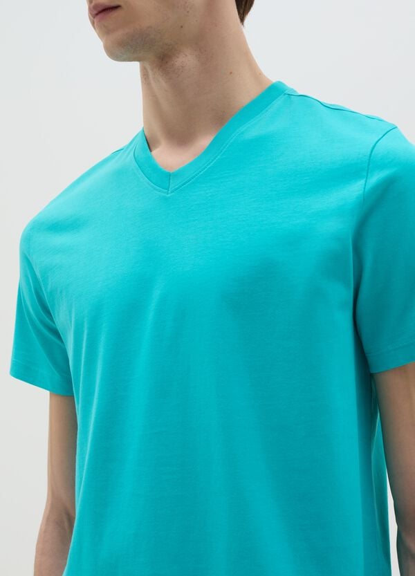 Ovs T-shirt In Cotone Bio Con Scollo A V