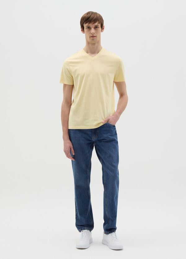 Ovs T-shirt In Cotone Bio Con Scollo A V