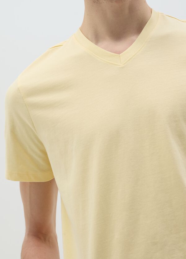 Ovs T-shirt In Cotone Bio Con Scollo A V