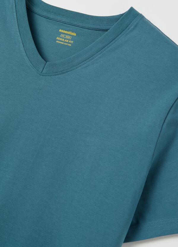 Ovs T-shirt In Cotone Bio Con Scollo A V