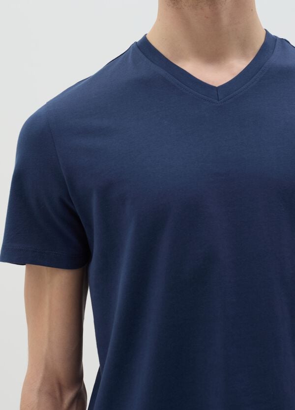 Ovs T-shirt In Cotone Bio Con Scollo A V