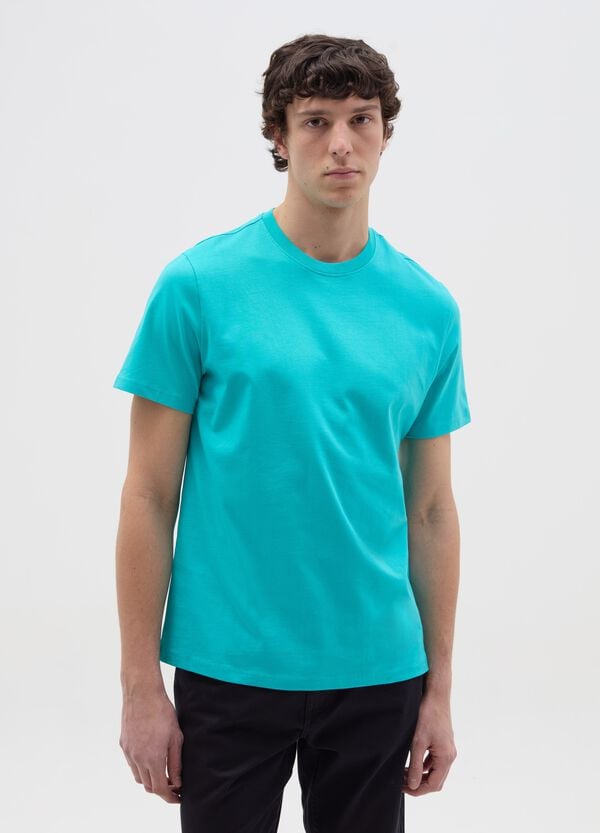 Ovs T-shirt in cotone bio con scollo rotondo