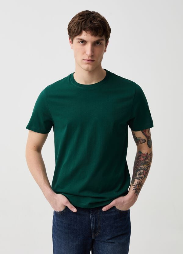 Ovs T-shirt in cotone bio con scollo rotondo