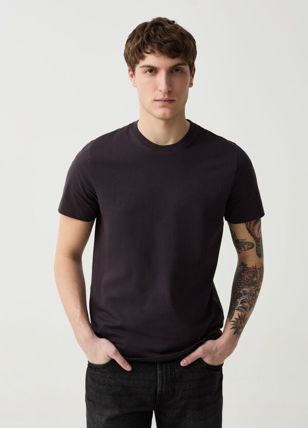 Ovs T-shirt in cotone bio con scollo rotondo