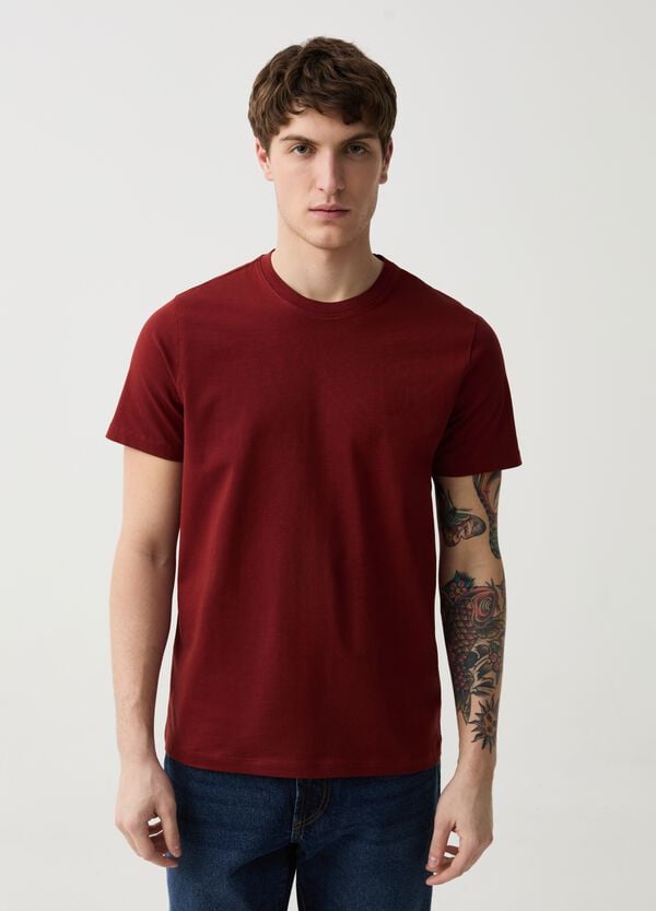 Ovs T-shirt in cotone bio con scollo rotondo