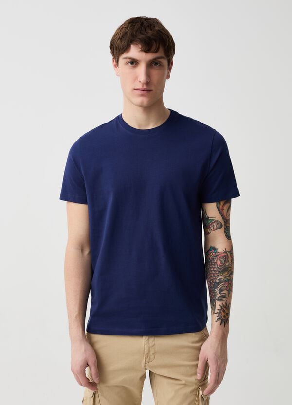 Ovs T-shirt in cotone bio con scollo rotondo