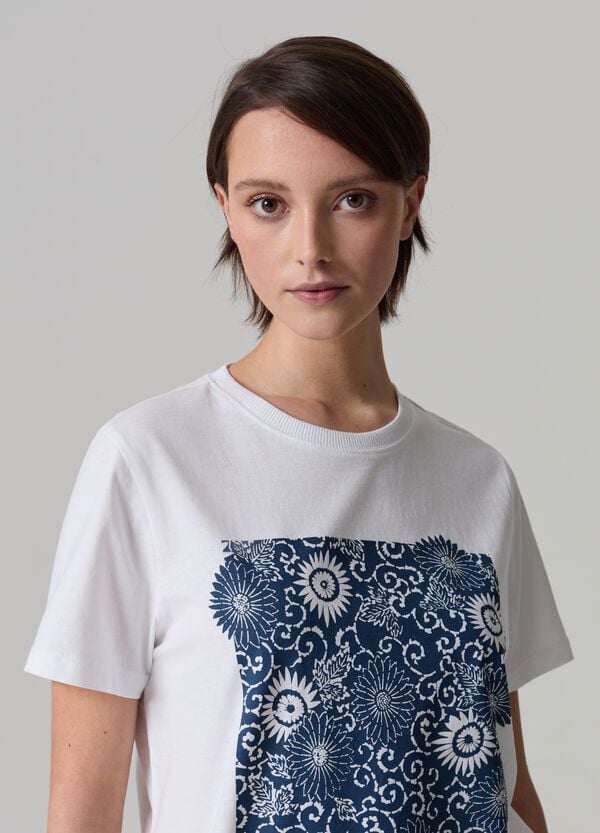 Ovs T-shirt in cotone bio con stampa floreale