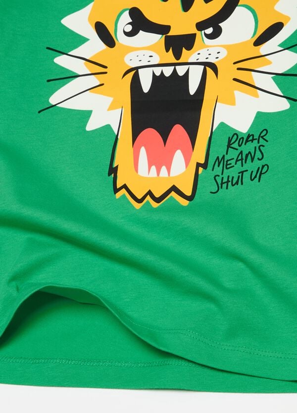 Ovs T-shirt In Cotone Bio Con Stampa