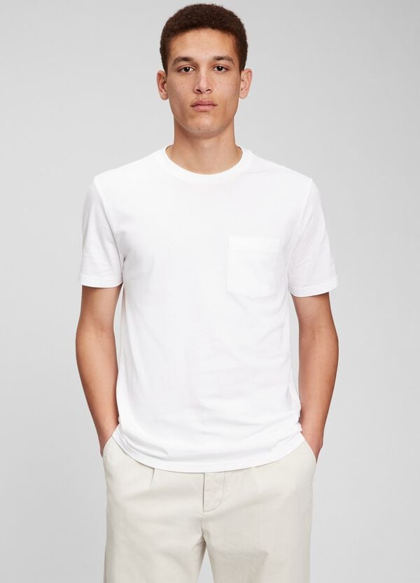 Ovs T-shirt in cotone bio con taschino