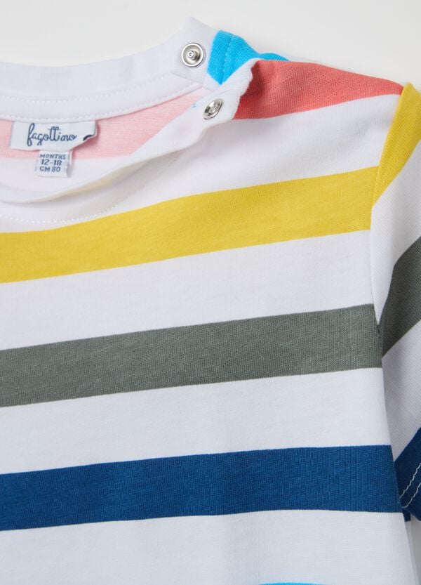 Ovs T-shirt In Cotone Con Fantasia A Righe