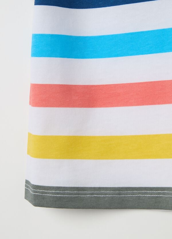 Ovs T-shirt In Cotone Con Fantasia A Righe
