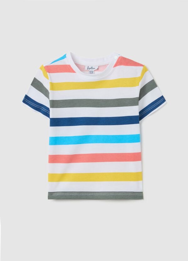 Ovs T-shirt in cotone con fantasia a righe