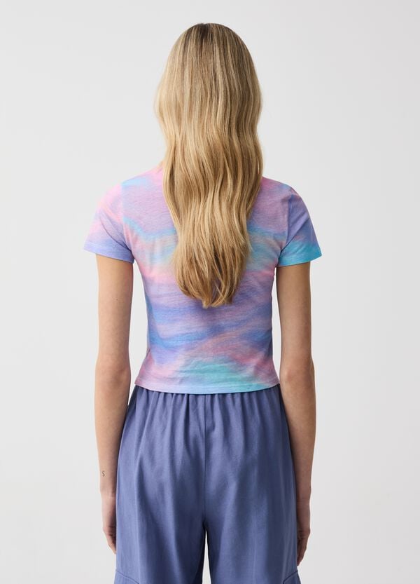 Ovs T-shirt In Cotone Con Fantasia Tie Dye