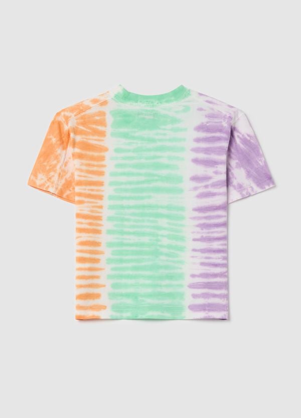 Ovs T-shirt In Cotone Con Fantasia Tie Dye