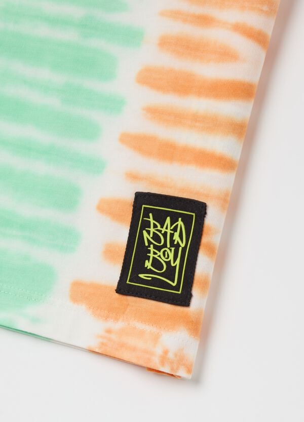 Ovs T-shirt In Cotone Con Fantasia Tie Dye