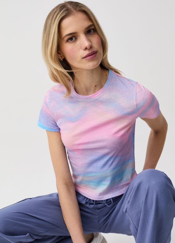 Ovs T-shirt in cotone con fantasia Tie Dye