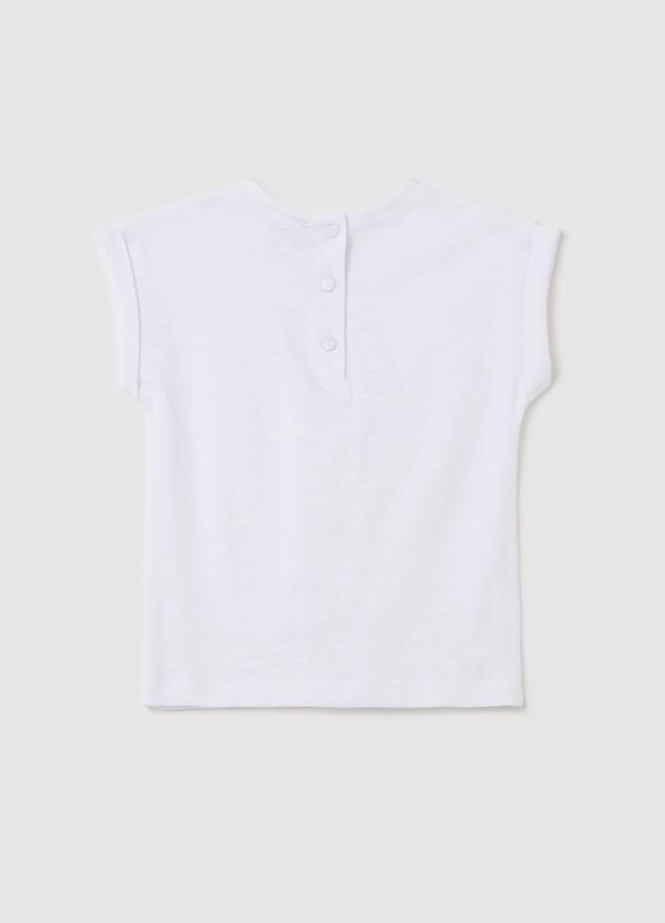 Ovs T-shirt In Cotone Con Inserto Sangallo