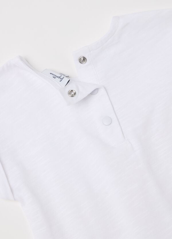 Ovs T-shirt In Cotone Con Inserto Sangallo