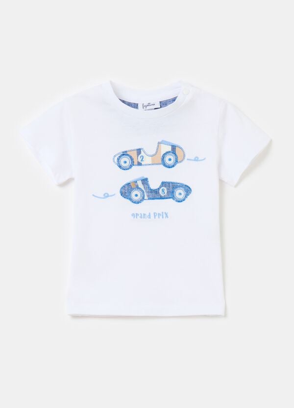Ovs T-shirt in cotone con patch auto da corsa