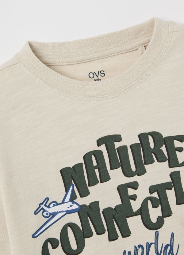 Ovs T-shirt In Cotone Con Patch "Nature Connection"