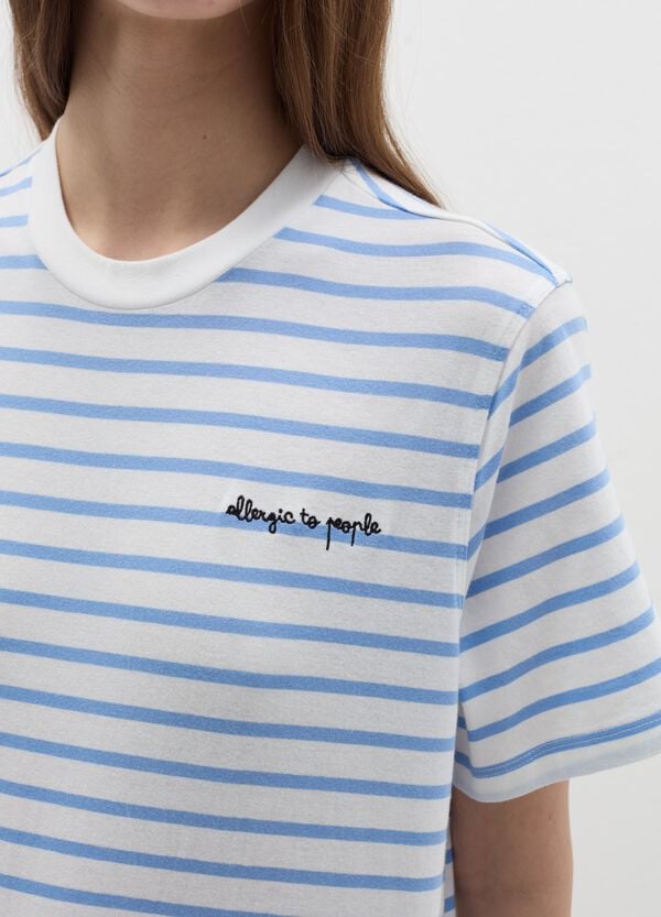 Ovs T-shirt In Cotone Con Ricamo