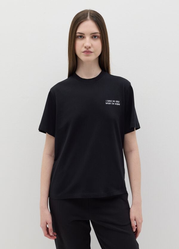 Ovs T-shirt In Cotone Con Ricamo