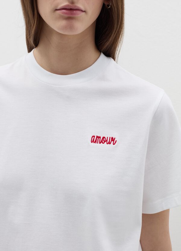 Ovs T-shirt In Cotone Con Ricamo
