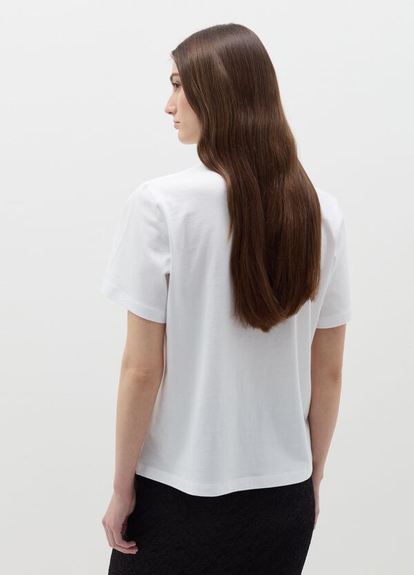 Ovs T-shirt In Cotone Con Ricamo