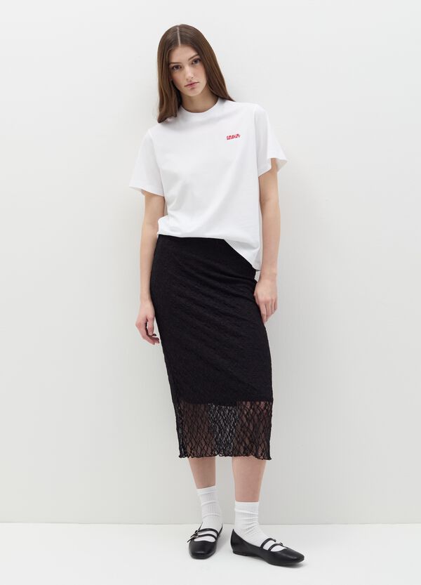 Ovs T-shirt in cotone con ricamo