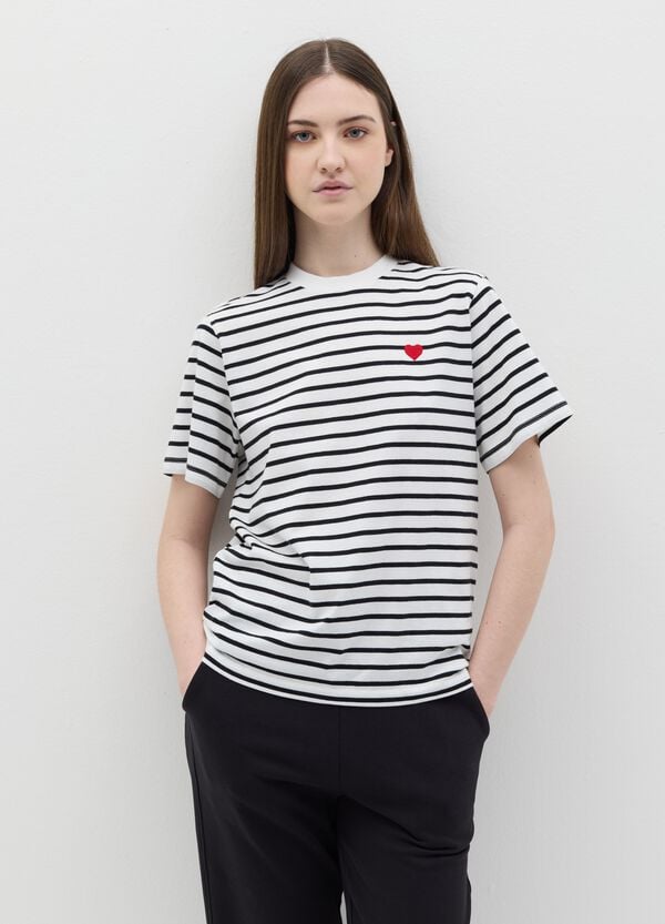 Ovs T-shirt In Cotone Con Ricamo