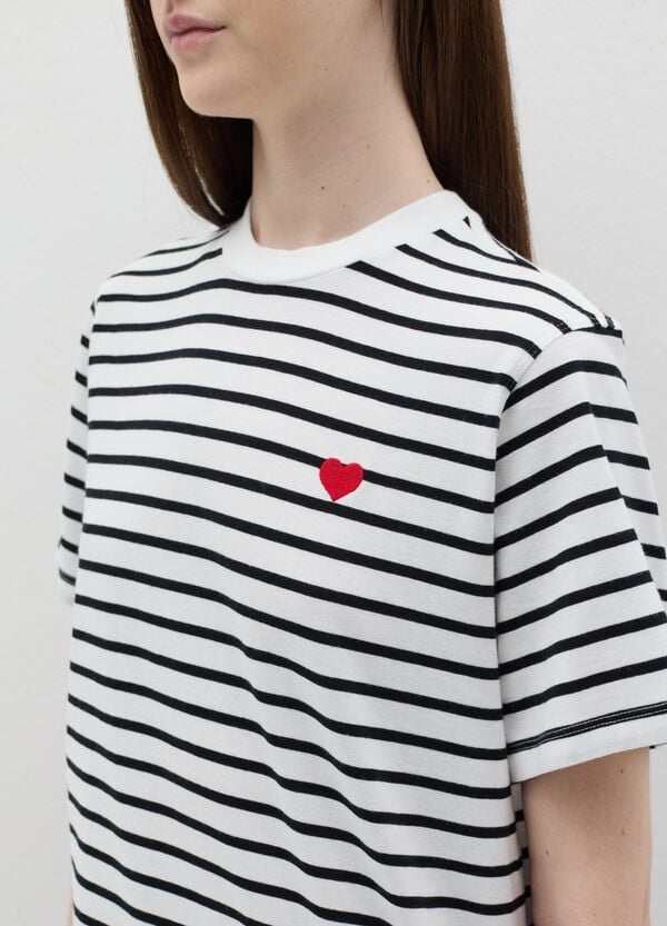 Ovs T-shirt In Cotone Con Ricamo