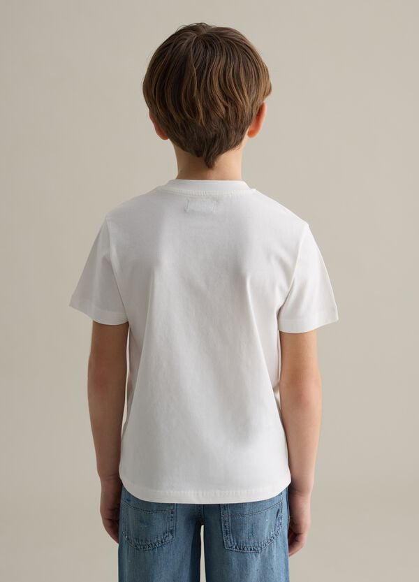Ovs T-shirt In Cotone Con Ricamo Lettering
