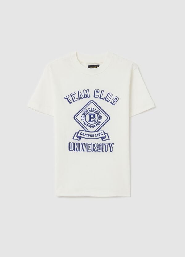 Ovs T-shirt In Cotone Con Ricamo Lettering