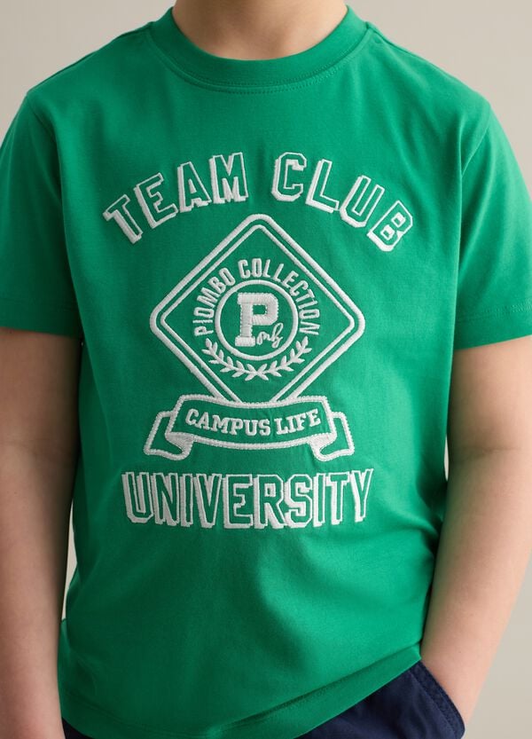Ovs T-shirt In Cotone Con Ricamo Lettering