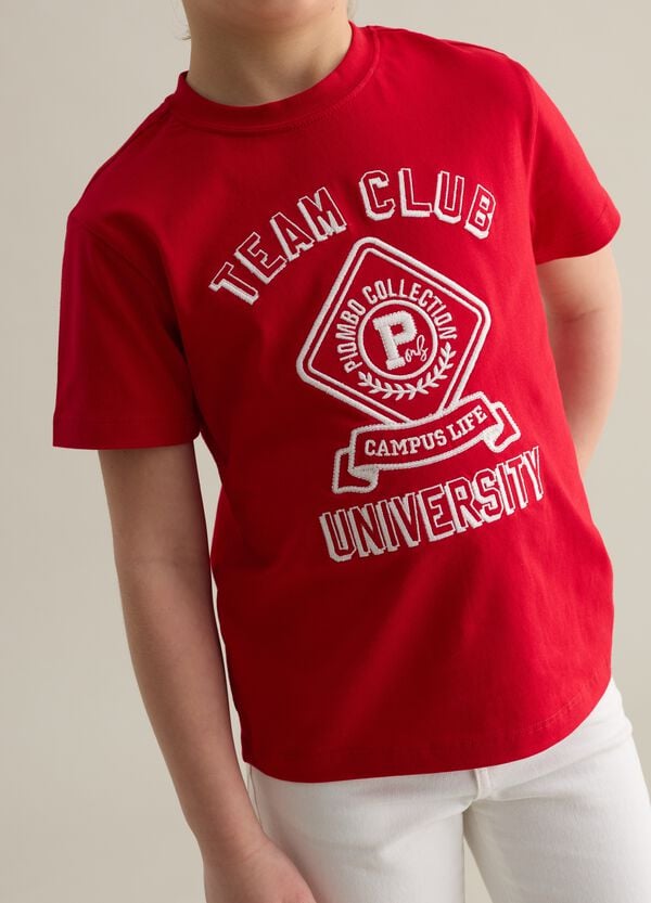 Ovs T-shirt In Cotone Con Ricamo Lettering